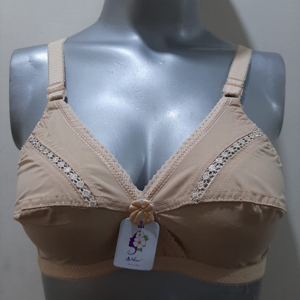 Soft Cotton Wireless Non-Padded Bra for Women's - Skin Main image