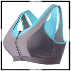 Women's Yoga Sports Bra Zipper Front Open