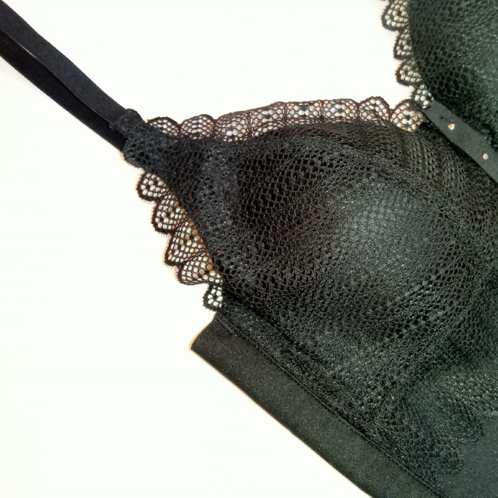 Floral Lace Design Pull Over Lightly Bra