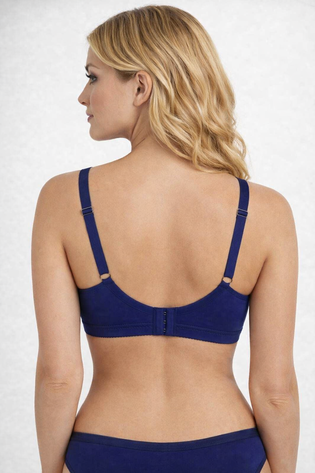 Full Coverage Lace Trim Non Padded Unlined Bra