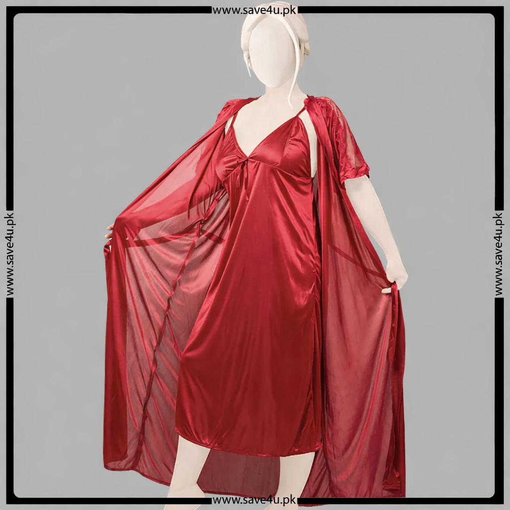 Elegance Smooth Satin Silk Nightgown Main image