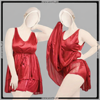 Satin Silk Chic Mini Nightgown With Panty