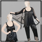 3 Pcs Satin Silk Chic Smooth Nighty