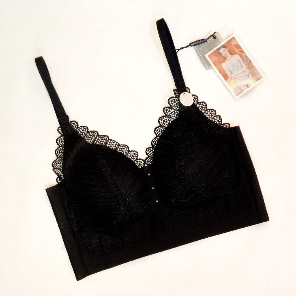 Floral Lace Design Pull Over Lightly Bra