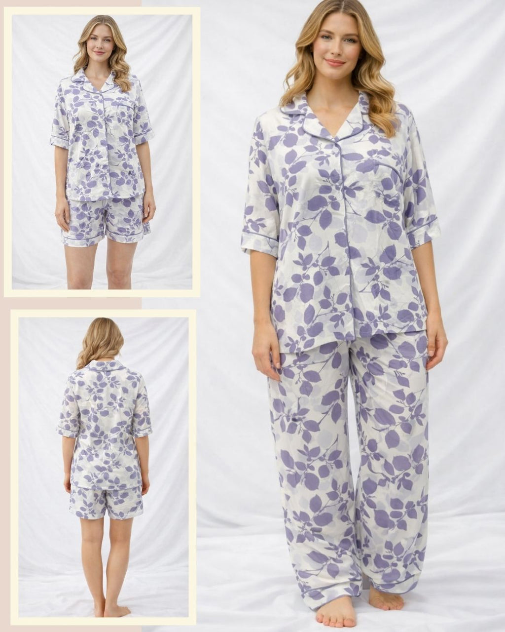 Women's Printed Cotton Night Suit Set