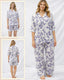 Women's Printed Cotton Night Suit Set