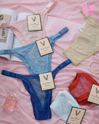Crystal Mesh Comfort Thong Panties