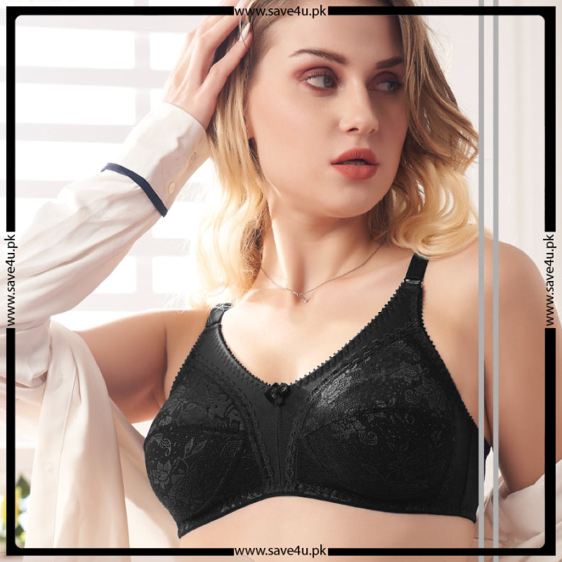 Embroidered See through Non Wired Bra Secondary image