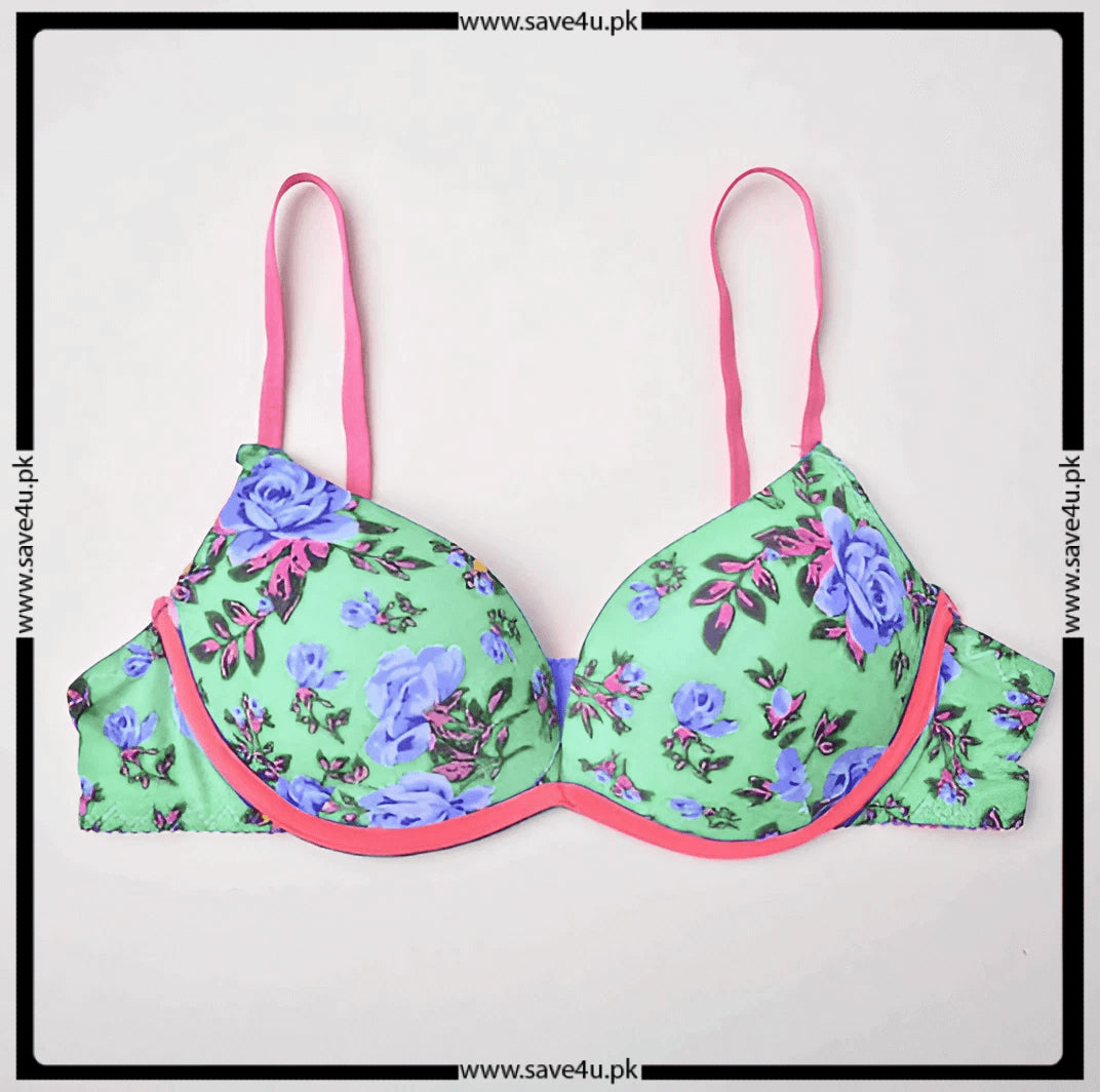 Pack of 2 Printed Push Up Wireless Bra Secondary image