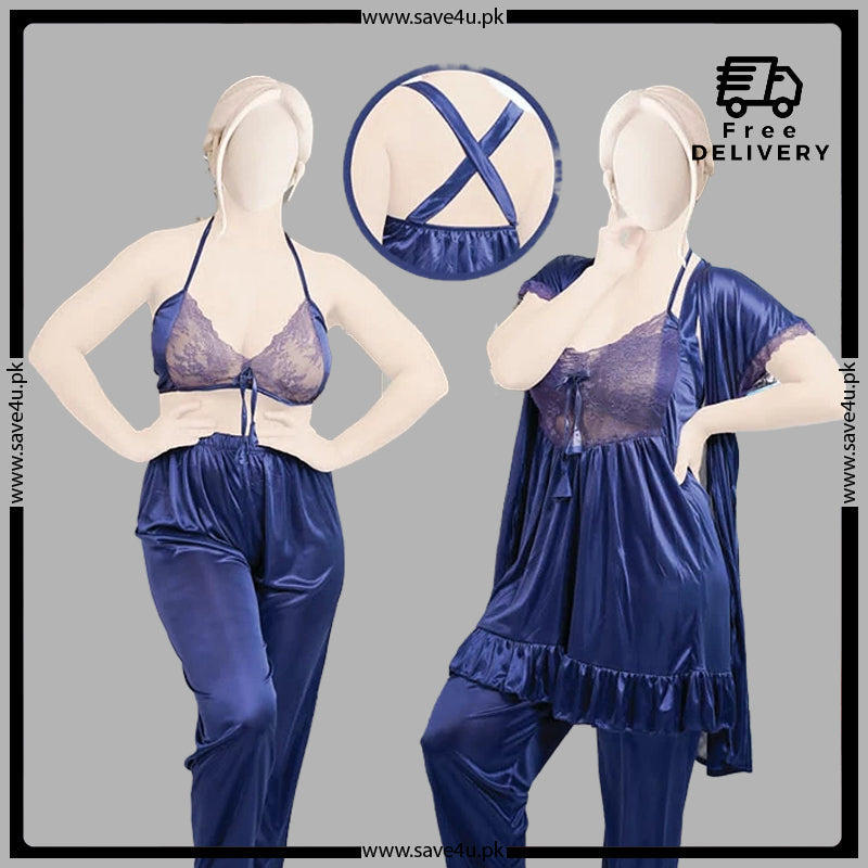 Gentle Touch Satin Silk Pajama Set Secondary image