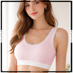 Jersy Cotton Thin Padded Wide Strap Bra