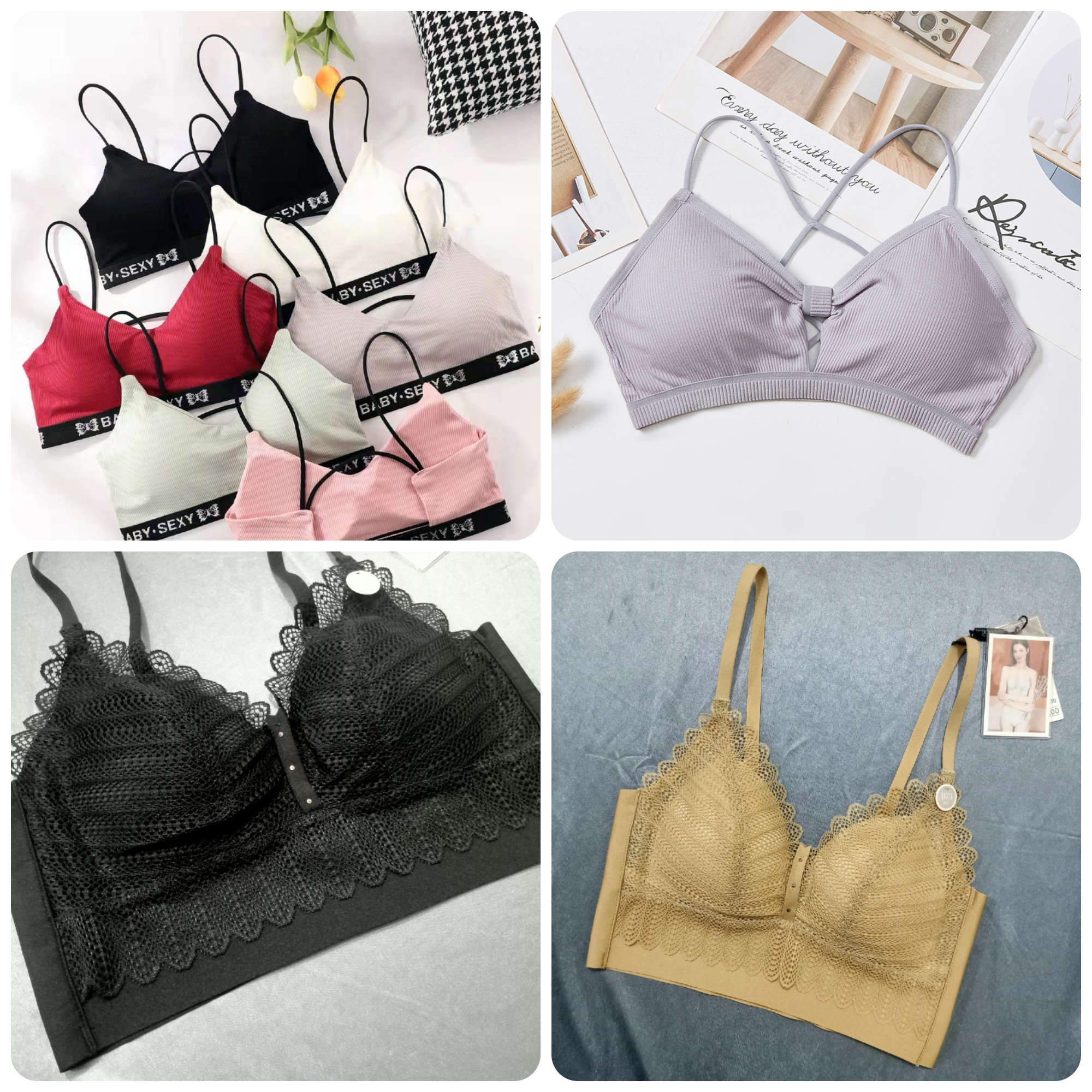 Pack of 2 Thin Padded Wireless Bra Main image