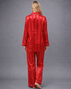 Lining Satin Silk 2-Pieces Pajama Set