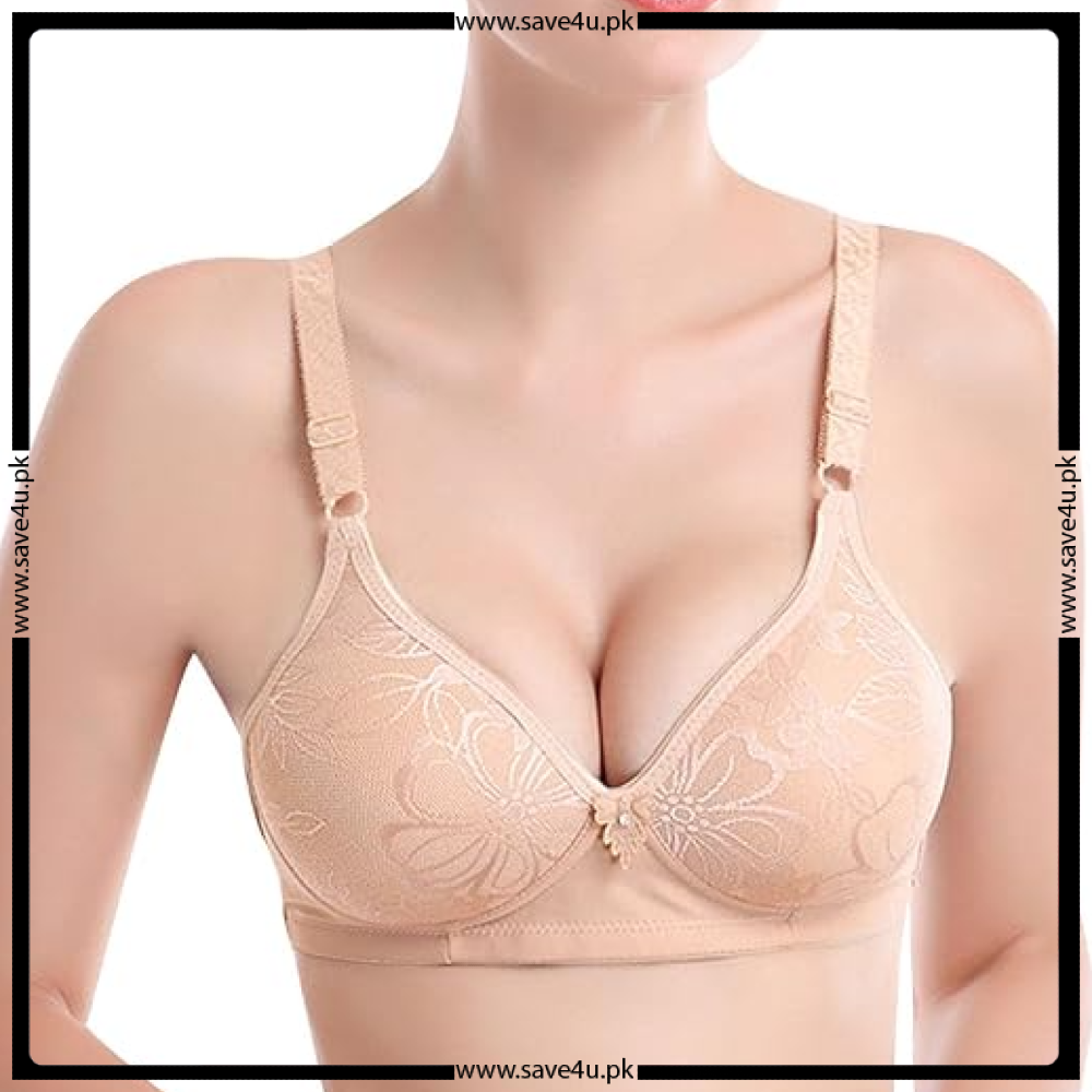 Floral Printed Design Thin Padded Comfy Bra Main image