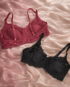 Ladies Floral Lace Wired Thin Padded Bra