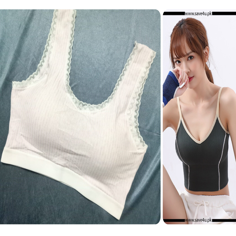 Pack of 2 Thin Padded Wireless Bra Main image