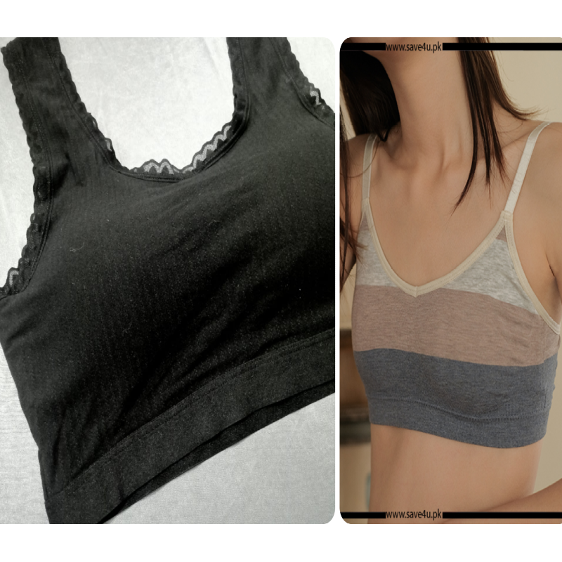 Pack of 2 Thin Padded Wireless Bra Main image