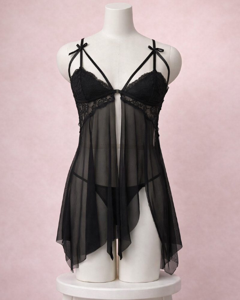 Erotic Whisper Babydoll With Gstring Panty