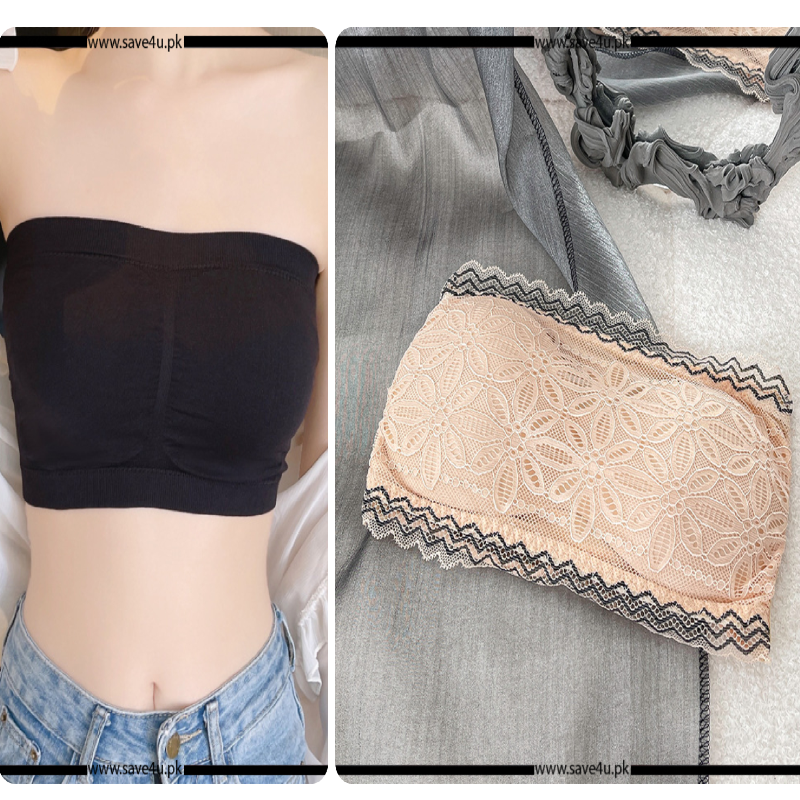 Pack of 2 Strapless Padded Wireless Bra Secondary image