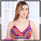 Non-Padded Cute Printed Design Comfy Wireless Bra