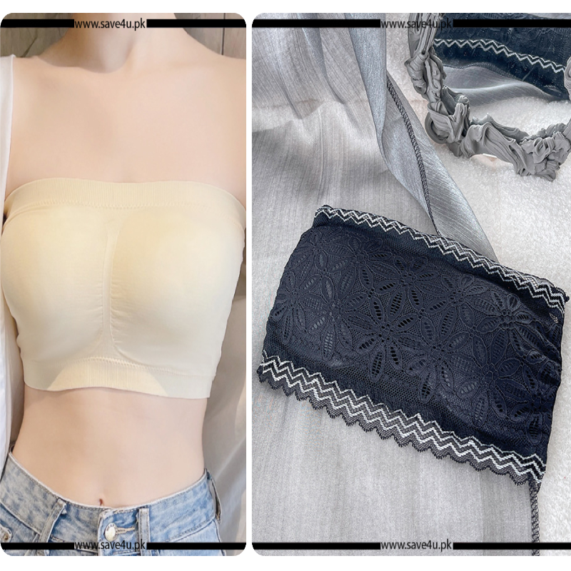 Pack of 2 Strapless Padded Wireless Bra Main image