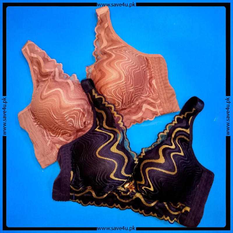 Floral Design Non Wired Double Padded Push Up Bra Main image