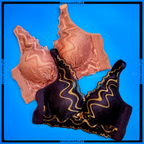 Floral Design Non Wired Double Padded Push Up Bra