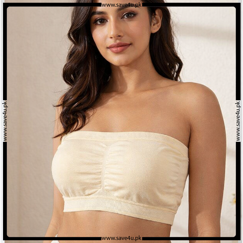 Jersy Cotton Padded & Non Wired Strapless Secondary image