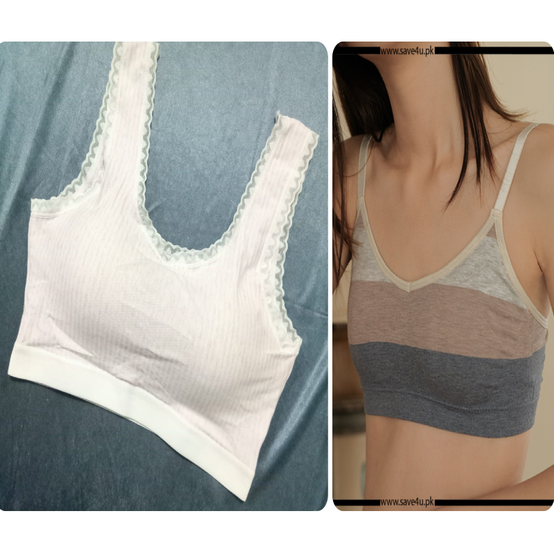 Pack of 2 Thin Padded Wireless Bra Main image