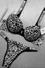 Padded Push Up Cheeta Printed Bra Set