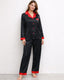 Satin V-Neck Elegance with Notched Collar