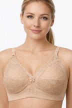 Non-Padded Floral Lace Design Comfy Wireless Bra