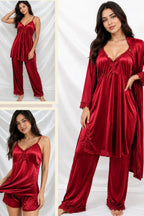 Luxury Soft Satin Silk Bridal 5 Pcs Nightwear