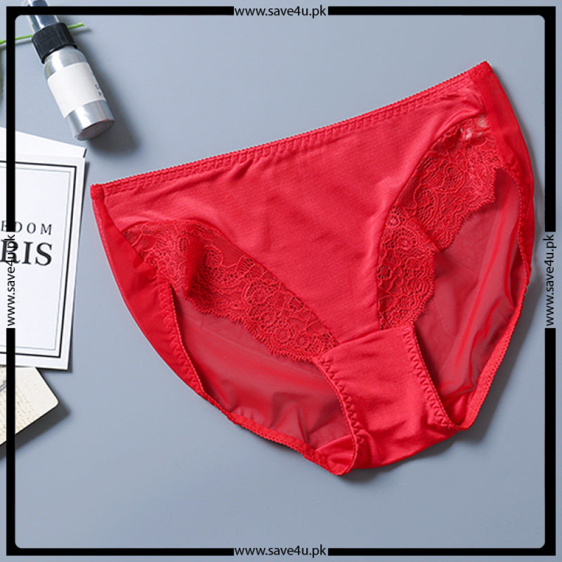 Pack of 3 Nylon Trim Lace Design Panties