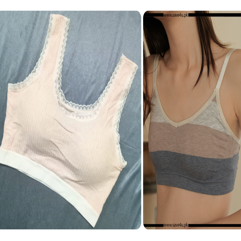 Pack of 2 Thin Padded Wireless Bra Main image