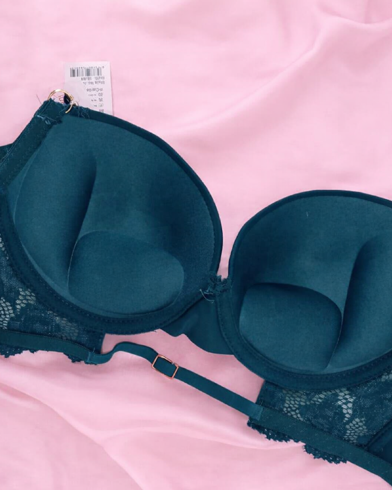 Padded Floral Lace Bra Set