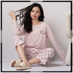Check Printed Comfort Soft Cotton Night Set