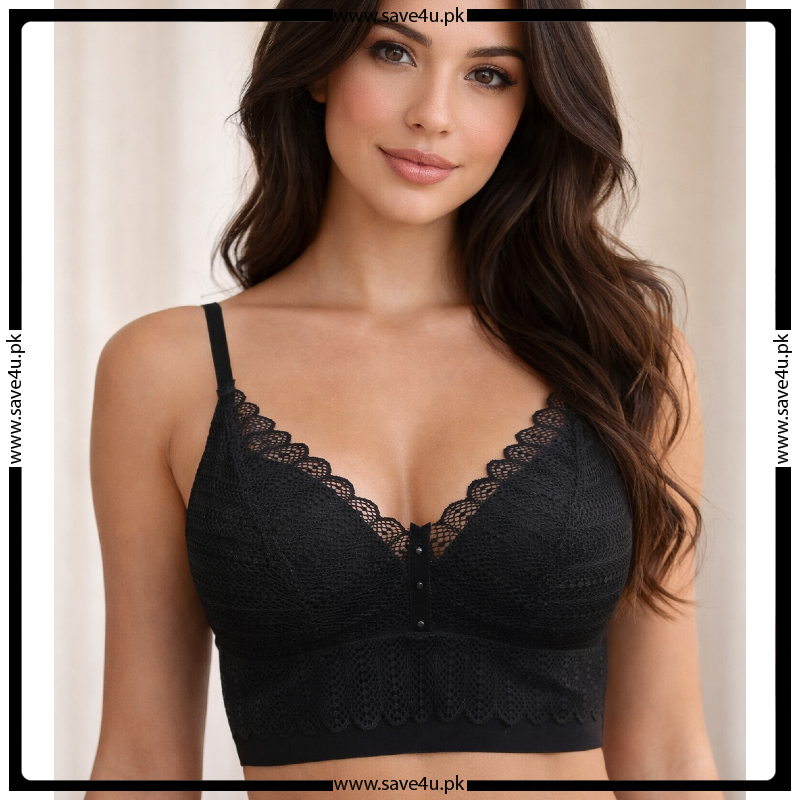Soft Lace Decorate Nylon Bra