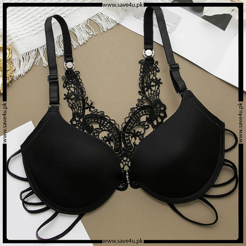 Front Closure Push Up Bra with Underwire