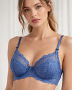 Ladies Floral Lace Wired Thin Padded Bra