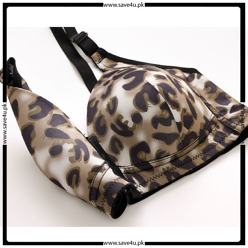 Printed Front Open Thin Padded Bra