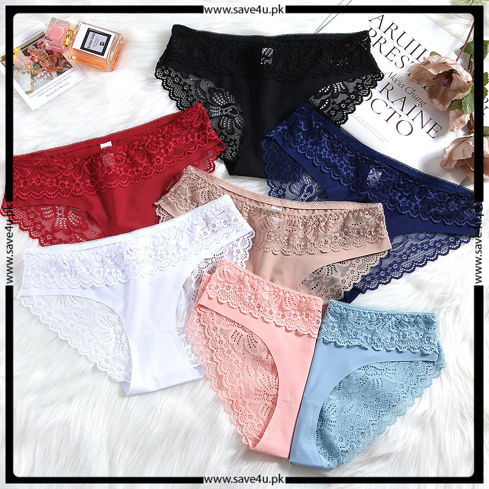 Pack of 2 Lace Trim Breathable Brief Panties Secondary image