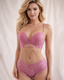 Padded Floral Lace Bra Set