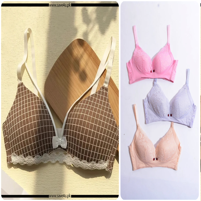 Pack of 2 Thin Padded Wireless Bra Main image