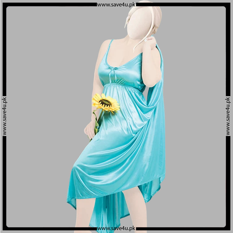 Long Nighty in Satin Slip For Ladies Secondary image