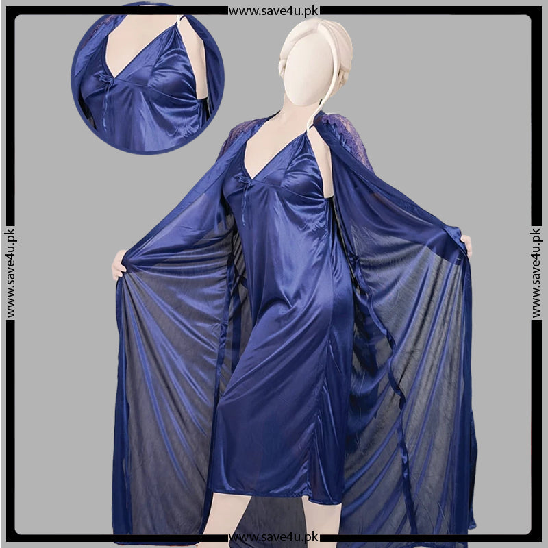 Elegance Smooth Satin Silk Nightgown Secondary image