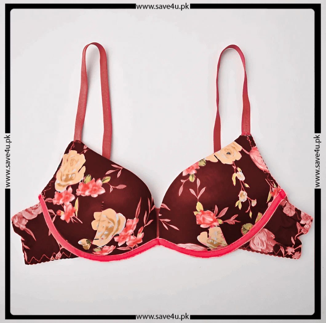 Double Padded Printed Soft Cups Seamless Bra Secondary image