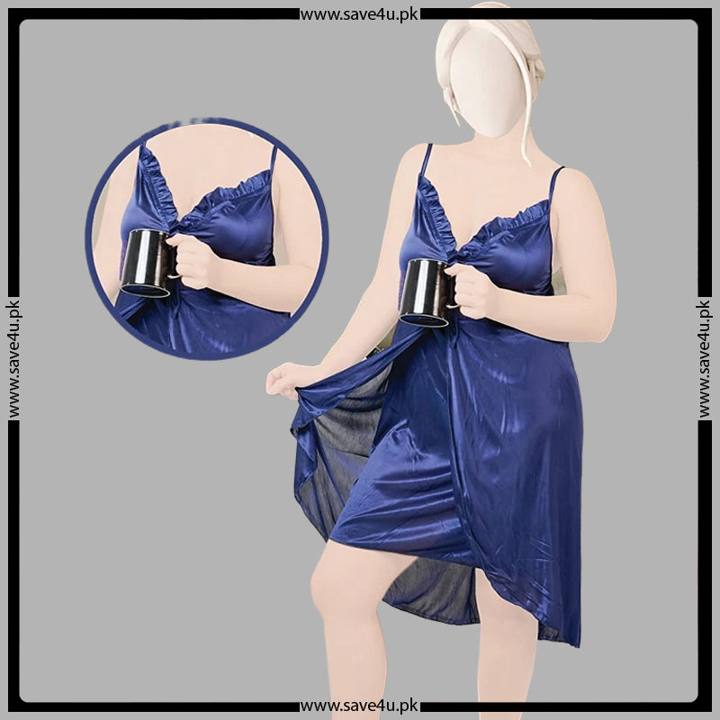 Nighttime Luxury Simple Satin Silk Nighty Secondary image