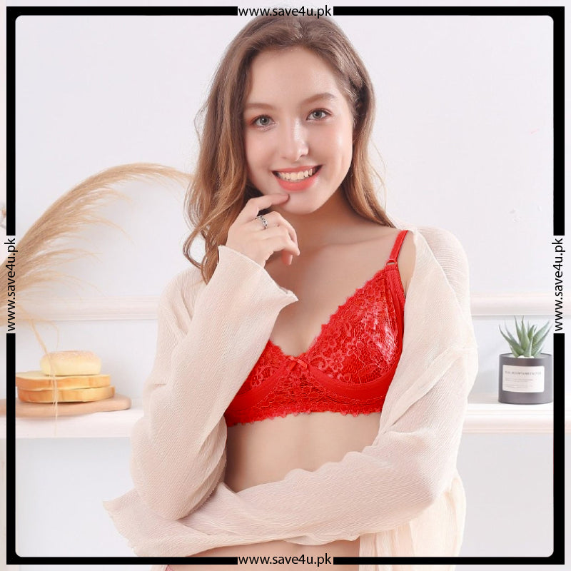 Lace Non Padded Non Wired Full Coverage Bra Secondary image