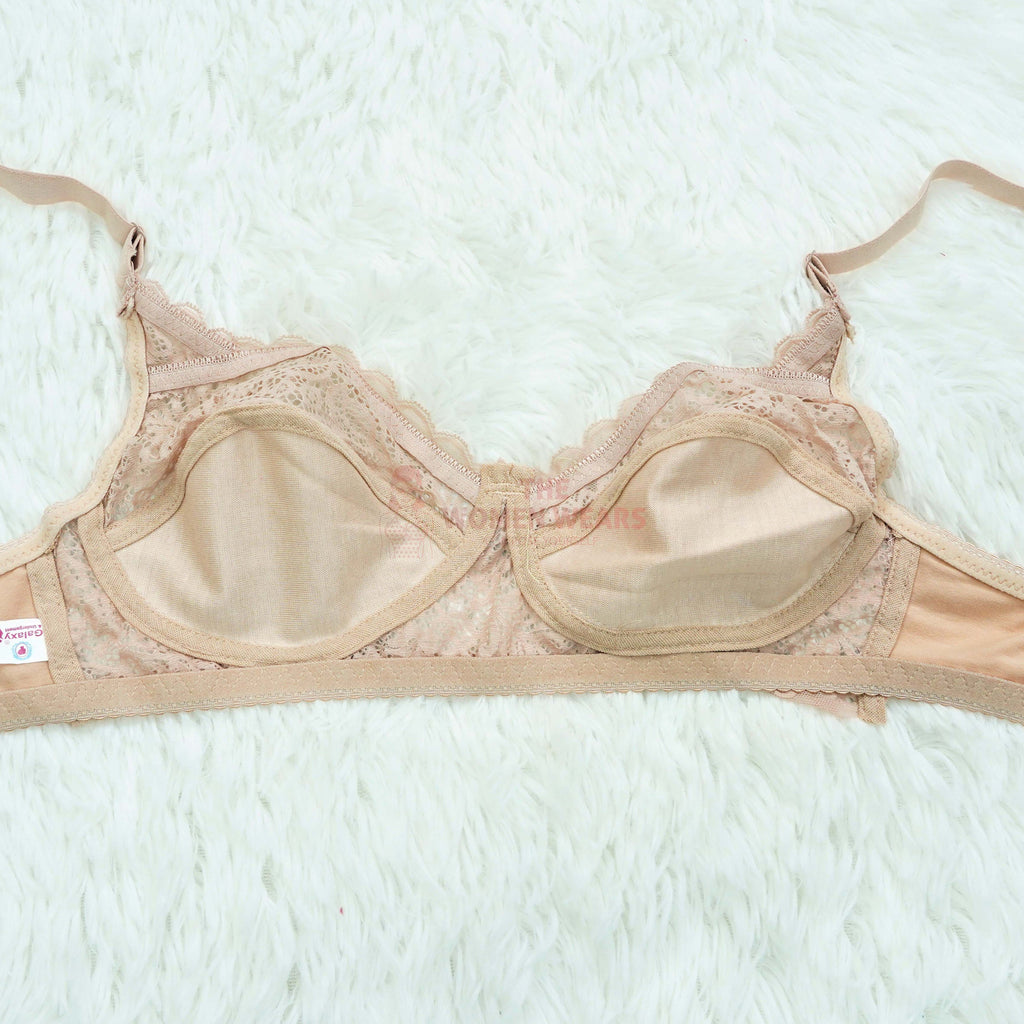 Lace Trim Non Padded Jersey Bra